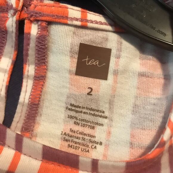 Tea NWT Children’s Floral Plaid Stacked Dress Size 2 - Picture 6 of 6